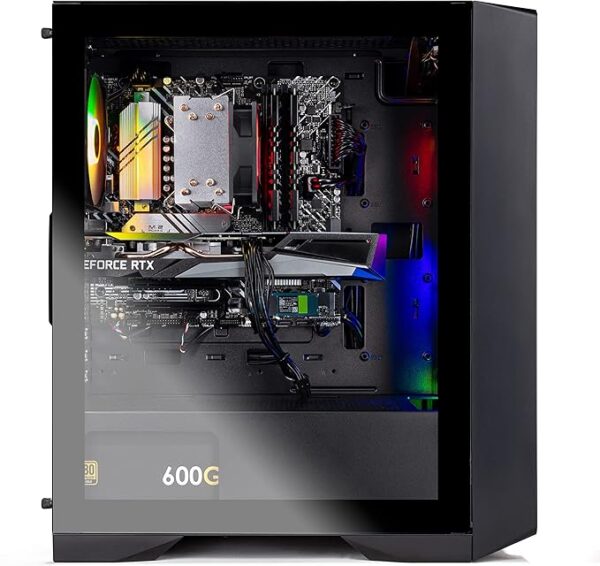 Skytech Gaming Nebula Gaming PC Desktop – Intel Core i5 13400F 2.5 GHz, NVIDIA RTX 4060, 1TB NVME SSD, 16GB DDR4 RAM 3200, 600W Gold PSU, 11AC Wi-Fi, Windows 11 Home 64-bit,Black - Image 7