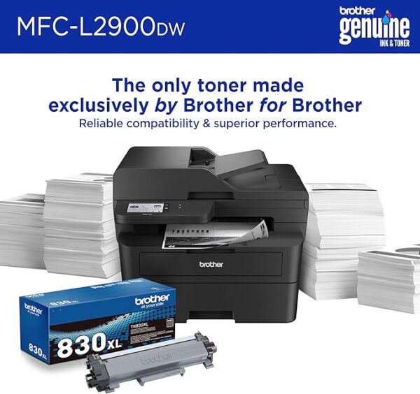 Brother MFC-L2900DW Wireless Compact Monochrome All-in-One Laser Printer with Duplex Copy & Scan, Fax, Black & White | Includes Refresh Subscription Trial(1) - Image 2
