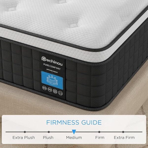 Full Size Mattress,10 Inch Hybrid Full Mattress in a Box with Memory Foam & Individual Pocket Spring for Motion Isolation, Edge Support, Soft and Comfortable, Pressure Relief, Medium Firm CertiPUR-US - Image 2