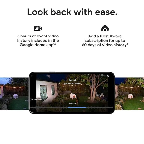 Google Nest Cam with Floodlight - Outdoor Camera - Floodlight Security Camera, White, 1 Count (Pack of 1) - Image 2