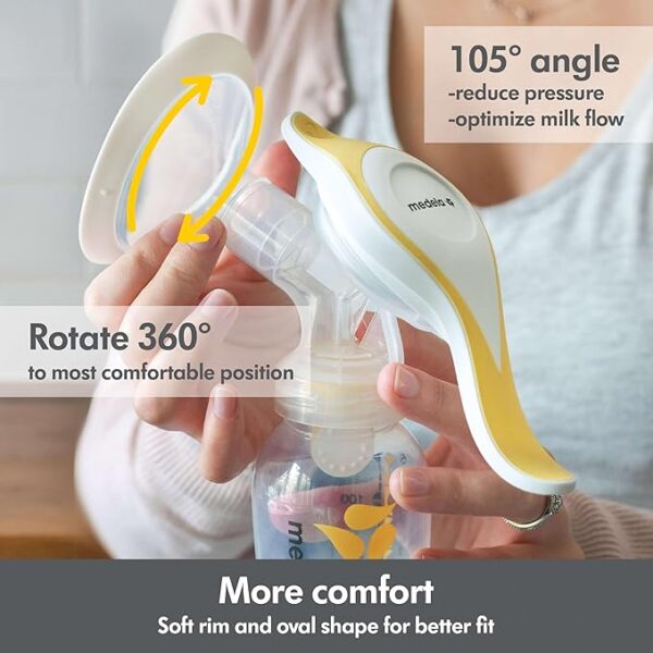 Medela Manual breast pump with Flex Shields Harmony Single Hand for More Comfort and Expressing More Milk - Image 3