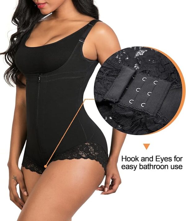 SHAPERX Women's Fajas Colombianas Shapewear Postpartum Tummy Control Body Shaper Butt Lifter Bodysuit - Image 2