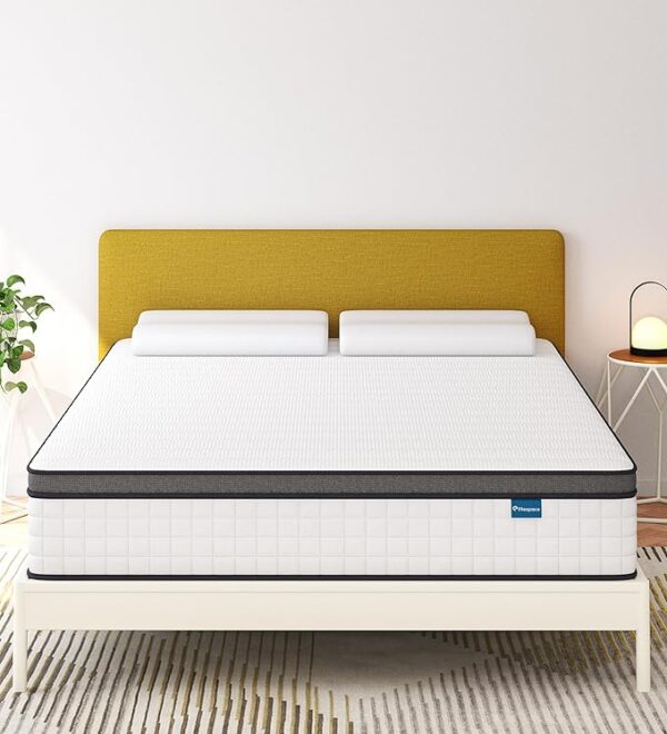 Queen Mattresses,10 Inch Queen Mattress in a Box,Memory Foam Hybrid Queen Size Mattress,Breathable Comfort Soft Mattress Pressure Relief.