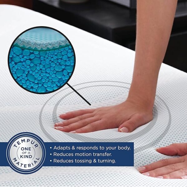 Tempur-Pedic TEMPUR-Adapt + Cooling 3-Inch Full Mattress Topper Medium Luxury Premium Foam, Washable Cover, Medium Cooling Topper,white - Image 4