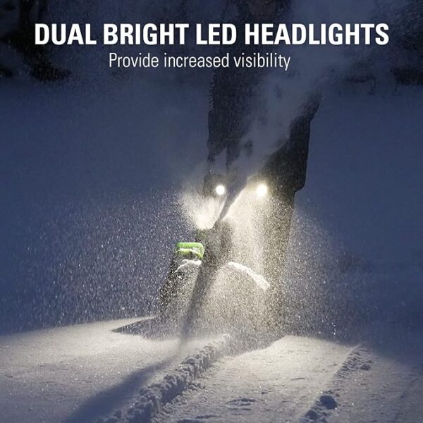 Greenworks 80V (75+ Compatible Tools) 20” Brushless Cordless Snow Blower, 2.0Ah Battery and Charger Included - Image 2