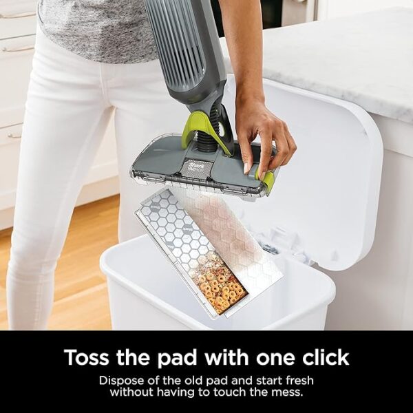 Shark VACMOP Pro Cordless Hard Floor Vacuum Mop with On-Demand Spray and Headlights, includes 4 Disposable VACMOP Pads and a 12oz VACMOP solution, Charcoal Gray, VM252 - Image 5