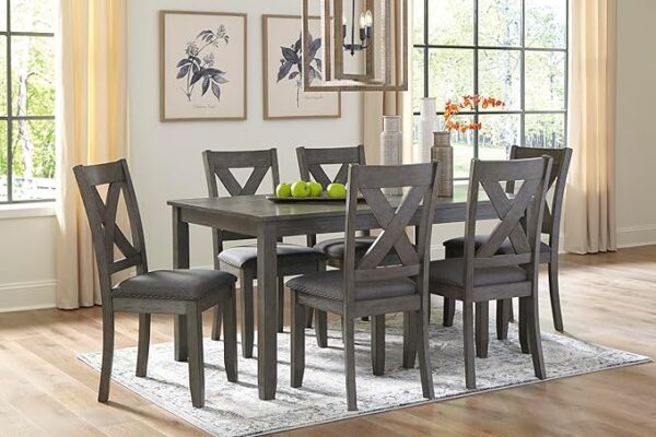 Signature Design by Ashley Caitbrook Rustic 7 Piece Dining Set, Include Table and 6 Chairs, Gray - Image 6