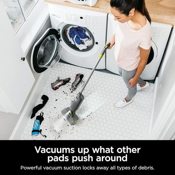 Shark VACMOP Pro Cordless Hard Floor Vacuum Mop with On-Demand Spray and Headlights, includes 4 Disposable VACMOP Pads and a 12oz VACMOP solution, Charcoal Gray, VM252 - Image 3