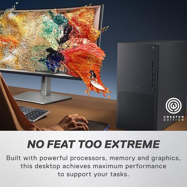 Dell XPS 8960 Desktop - 14th Generation Intel Core i7-14700 Processor, 32GB DDR5 RAM, 1TB SSD, Intel UHD 770 Graphics, Windows 11 Home, Onsite & Migrate Service - Black - Image 2