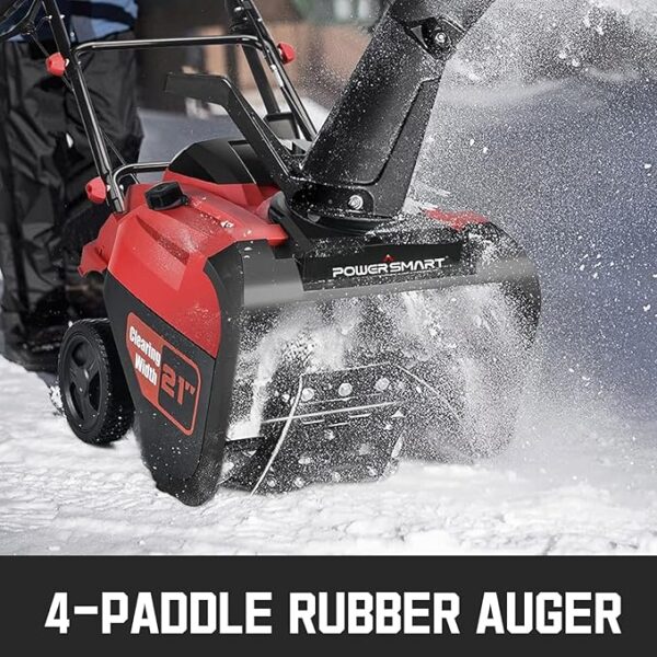 PowerSmart Snow Blower Gas Powered 21-Inch Single-Stage 212cc Engine with Recoil Start, Compact Lightweight Design - Image 5