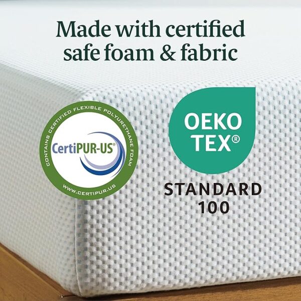 ZINUS 10 Inch Green Tea Cooling Memory Foam Mattress [New Version], Twin, Fiberglass Free, Medium Firmness, Cooling Gel Foam, Certified Safe Foams & Fabric, Mattress in A Box - Image 4