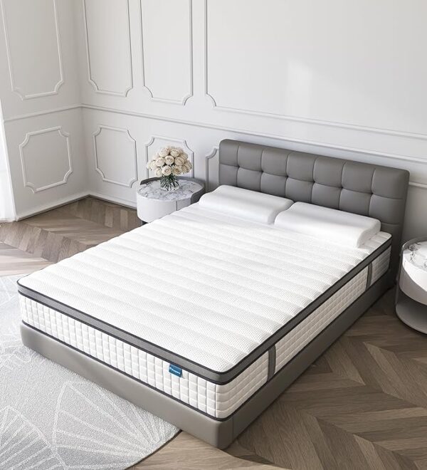Queen Mattresses,10 Inch Queen Mattress in a Box,Memory Foam Hybrid Queen Size Mattress,Breathable Comfort Soft Mattress Pressure Relief. - Image 4