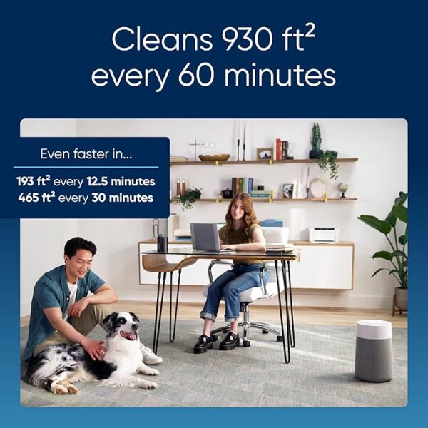BLUEAIR Air Purifiers for Small Rooms, Bedroom, Home, Cleans 926 sqft in one hour, HEPASilent Air Cleaner for Pets, Allergens, Virus, Dust, Mold, Smoke - Blue Pure 511i Max - Image 4