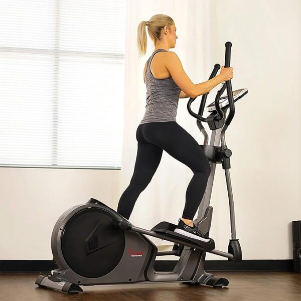 Sunny Health & Fitness Programmable 16 Electro-Magnetic Elliptical Cross Trainer Exercise Machine, Full-Body Cardio Equipment w/ 24 Pre-Built Workouts, 330LB Capacity,Optional Free SunnyFit App Link - Image 3