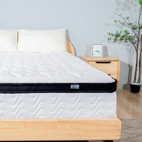 Queen Mattress 10 Inch | Queen Size Hybrid Mattresses in a Box | Medium Firm Feel Memory Foam and Individual Pocket Springs | Fiberglass Free Bed Matress | Breathable | CertiPUR-US | Upgrade - Image 6
