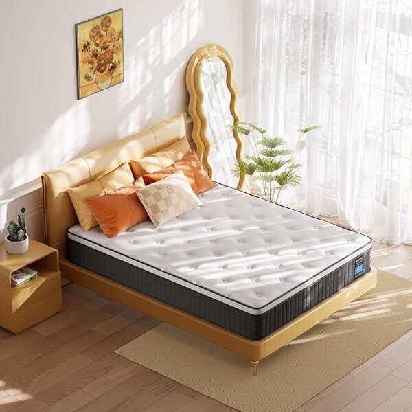Full Size Mattress,10 Inch Hybrid Full Mattress in a Box with Memory Foam & Individual Pocket Spring for Motion Isolation, Edge Support, Soft and Comfortable, Pressure Relief, Medium Firm CertiPUR-US - Image 5