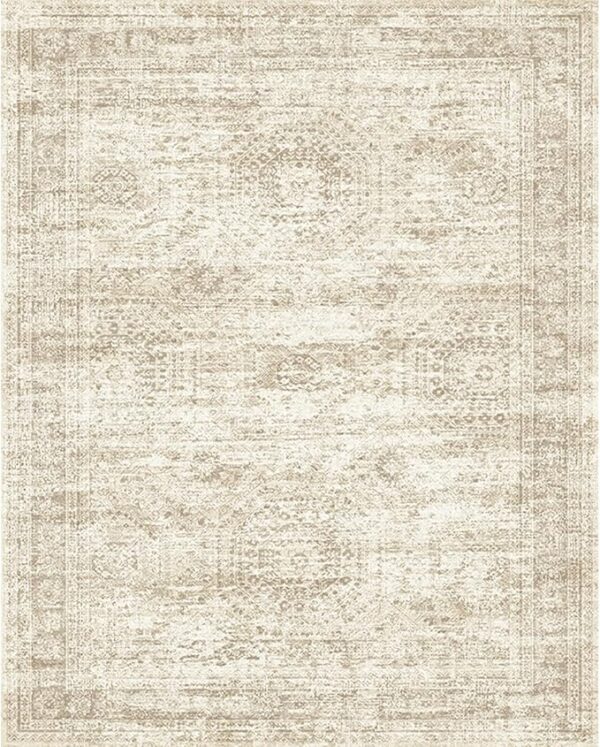 Washable Area Rug 8x10, Large Soft Rugs for Living Room Vintage Beige Rug 8x10 Area Rugs for Bedroom Dining Room Non-Slip Stain Resistant Under Table Rug - Image 6