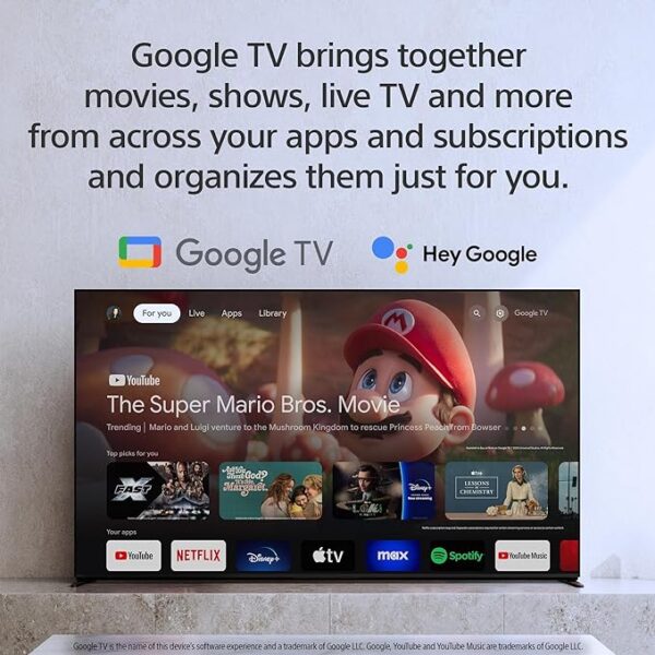 Sony 65 Inch 4K Ultra HD Smart LED TV BRAVIA 3, Google TV with Google Assistant, Dolby Vision HDR, PS5 Features, 2024 Model K-65S30 - Image 5