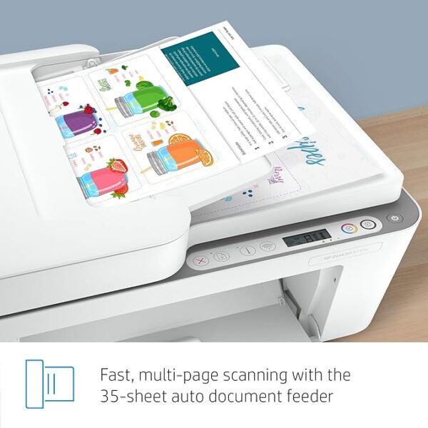 HP DeskJet 4155e Wireless Color Inkjet Printer, Print, scan, copy, Easy setup, Mobile printing, Best-for home, 3 months of Instant Ink included,white - Image 5