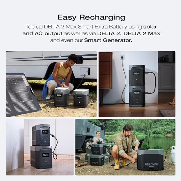 EF ECOFLOW DELTA 2 Max Power Station Extra Battery, 2048Wh LiFePO4 (LFP) Battery, Compatible with DELTA 2&DELTA Max 2000&DELTA 2 Max Outdoor Generators - Image 6