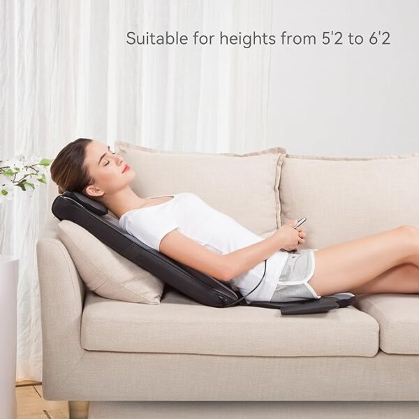 Snailax Shiatsu Massage Cushion with Heat Massage Chair Pad Kneading Back Massager for Home Office Seat use - Image 4