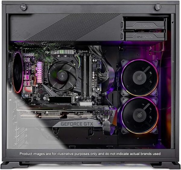 Skytech Gaming Azure Gaming PC Desktop – Intel Core i3 10105F 3.7 GHz, NVIDIA GTX 1650, 500GB NVME SSD, 16GB DDR4 RAM 3200, 650W Gold PSU, 11AC Wi-Fi, Windows 11 Home 64-bit,Black - Image 4