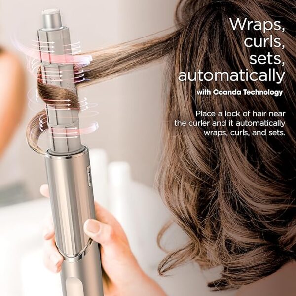 Shark HD430 FlexStyle Air Styling & Drying System, Powerful Hair Dryer Brush & Multi-Styler with Auto-Wrap Curlers, Paddle Brush, Oval Brush, Concentrator Attachment, Stone - Image 3