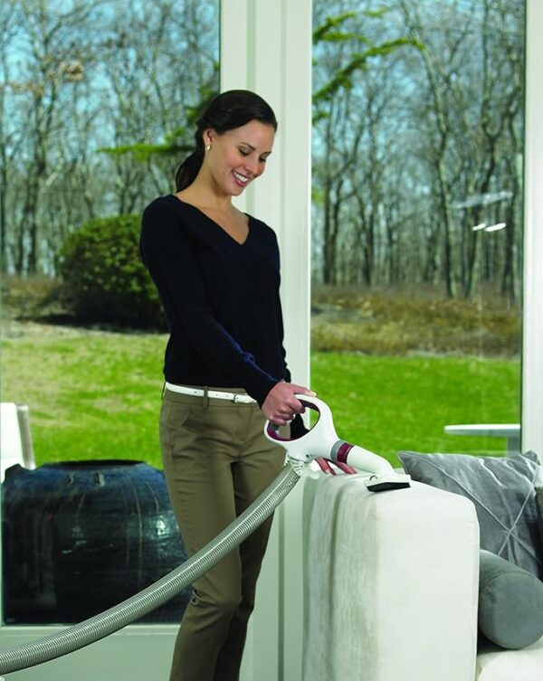Shark NV501 Rotator Professional Lift-Away Upright Vacuum with HEPA Filter, Swivel Steering, LED Headlights, Wide Upholstery Tool, Dusting Brush & Crevice Tool, White/Red - Image 3