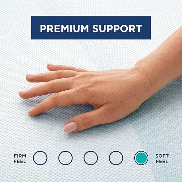 Tempur-Pedic TEMPUR-Adapt + Cooling 3-Inch Full Mattress Topper Medium Luxury Premium Foam, Washable Cover, Medium Cooling Topper,white - Image 6