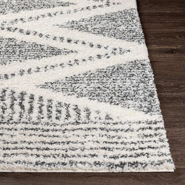 Mark&Day Area Rugs, 6x9 Gever Global Shag Charcoal Area Rug, Grey Cream White Carpet for Living Room, Bedroom or Kitchen (6'7" x 9') - Image 4