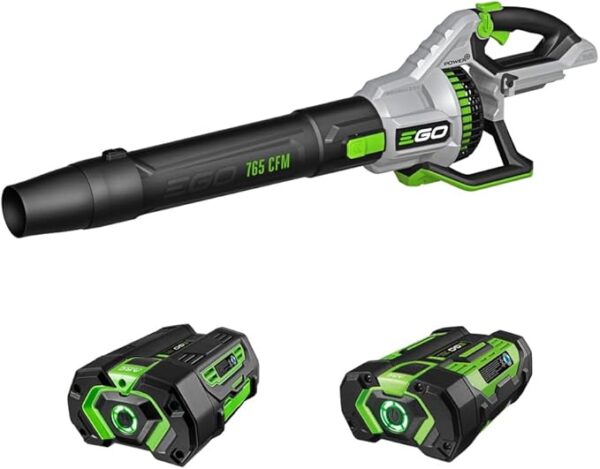 EGO Power+ LB7654 56-Volt 765 CFM Brushless Cordless Leaf Blower, 5.0Ah Battery, 320W Charger Included Plus Extra BA1400T 2.5Ah Battery