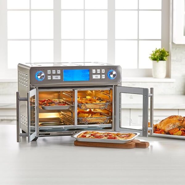 Emeril Lagasse Dual Zone 360 Air Fryer Oven Combo with French Door, 25 QT Extra Large, Cook Two Foods in Different Ways, Up to 60% Faster from Frozen to Finish - Image 6