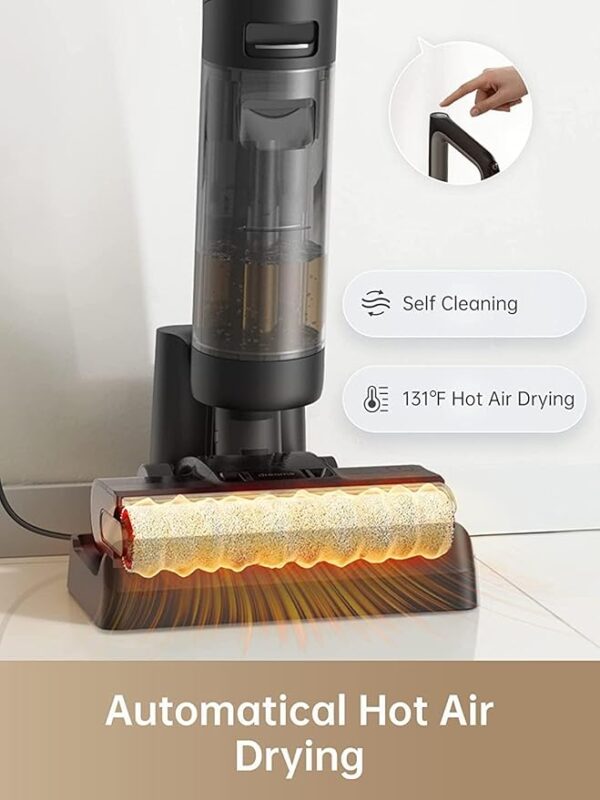 DREAME H12 PRO Wet Dry Vacuum Cleaner, Cordless Vacuum Mop All in One, Smart Floor Cleaner for Hard Floor, One-Step Edge to Edge Cleaning with Hot Air Drying - Image 4