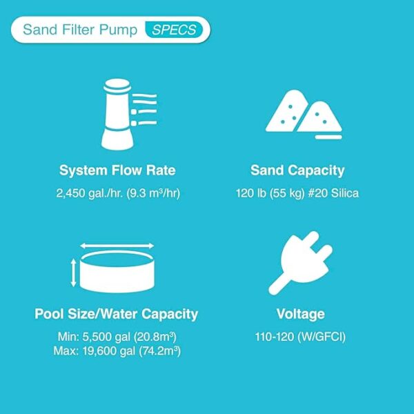 Intex 26651EG 3,000 GPH Above Ground Pool Sand Filter Pump with Automatic Timer - Image 6