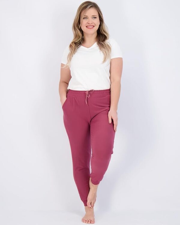 Real Essentials 3 Pack: Women's Ultra-Soft Lounge Joggers Sweatpants Athletic Yoga Pants with Pockets (Available in Plus) - Image 4