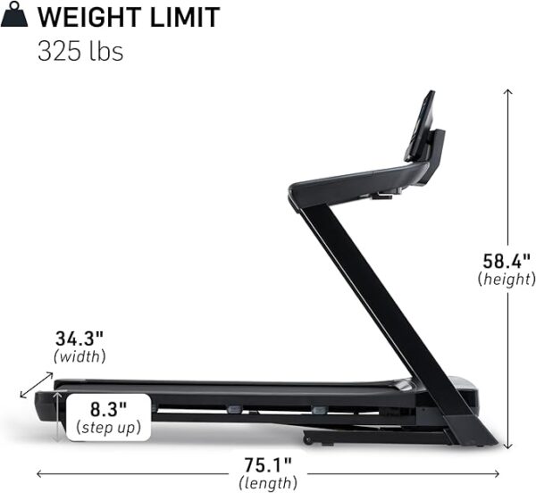 NordicTrack T Series: Perfect Treadmills for Home Use, Walking or Running Treadmill with Incline, Bluetooth Enabled, 300 lbs User Capacity - Image 6