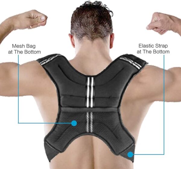 Weighted Vest Weight Vest for Men Women Kids Weights Included, Body Weight Vests Adjustable for Running, Training Workout, Jogging, Walking - Image 3