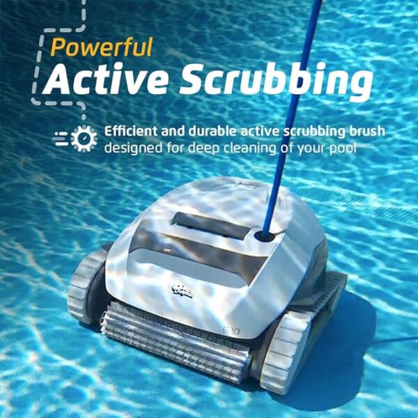 Dolphin (2024 Model) E10 Automatic Robotic Pool Vacuum Cleaner, Active Scrubber Brush, Top Load Filters Access, Ideal for Above-Ground Pools up to 30 FT in Length - Image 3