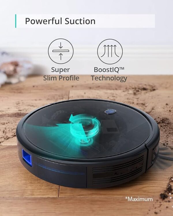 eufy Robot Vacuum 11S MAX, Super Thin, Powerful Suction, Quiet, Self-Charging Robotic Vacuum Cleaner, Cleans Hard Floors to Medium-Pile Carpets, Black - Image 5