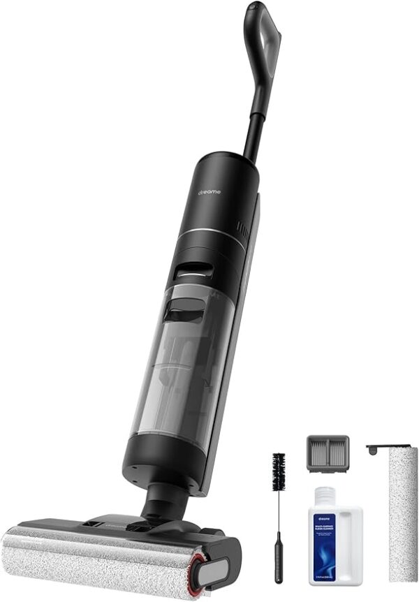DREAME H12 PRO Wet Dry Vacuum Cleaner, Cordless Vacuum Mop All in One, Smart Floor Cleaner for Hard Floor, One-Step Edge to Edge Cleaning with Hot Air Drying