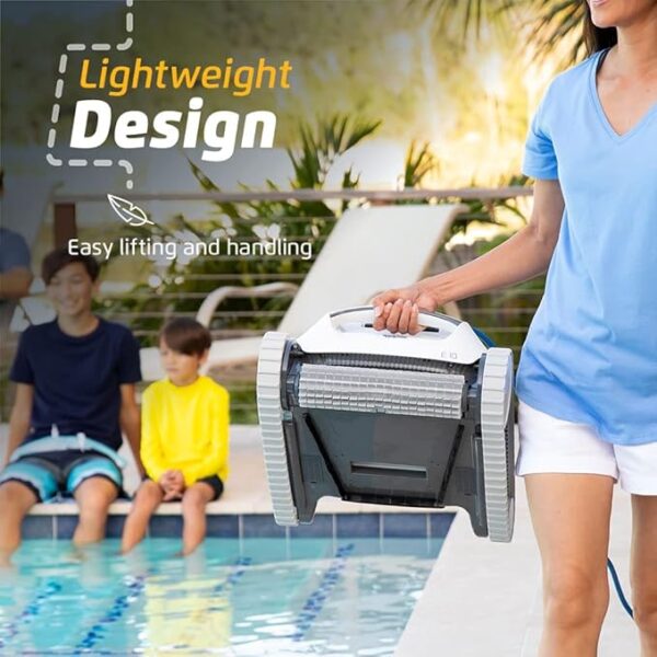 Dolphin (2024 Model) E10 Automatic Robotic Pool Vacuum Cleaner, Active Scrubber Brush, Top Load Filters Access, Ideal for Above-Ground Pools up to 30 FT in Length - Image 6