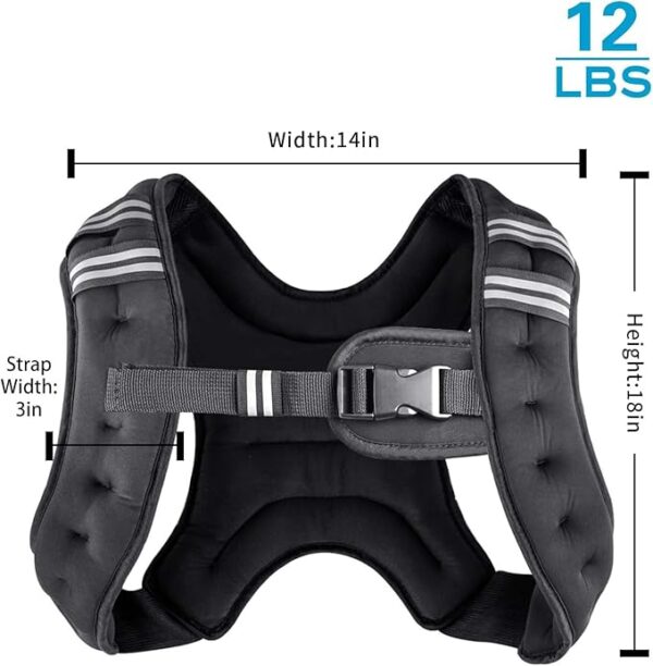 Weighted Vest Weight Vest for Men Women Kids Weights Included, Body Weight Vests Adjustable for Running, Training Workout, Jogging, Walking - Image 2