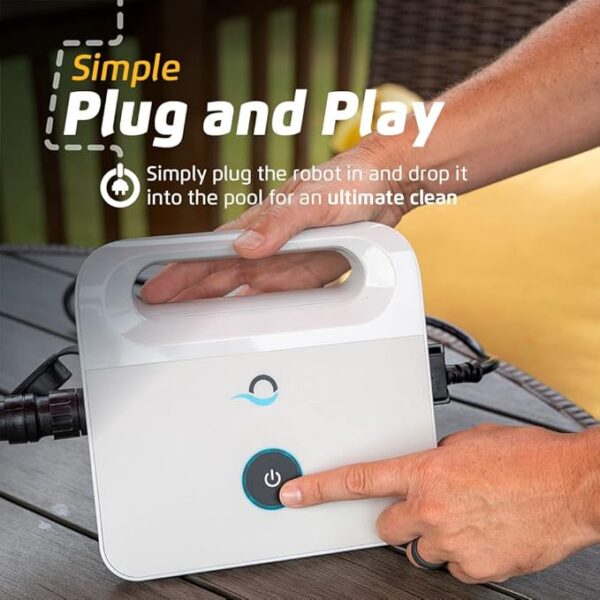 Dolphin (2024 Model) E10 Automatic Robotic Pool Vacuum Cleaner, Active Scrubber Brush, Top Load Filters Access, Ideal for Above-Ground Pools up to 30 FT in Length - Image 4