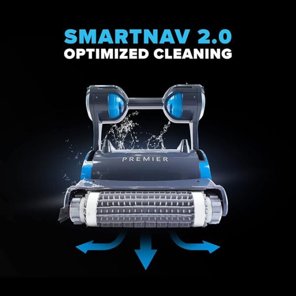 Dolphin Premier Robotic Pool Cleaner (2025 Model) with Multimedia, Oversized Leaf Bag, Standard & Ultrafine Filters, Weekly Timer, Waterline Cleaning & More — for In-ground Swimming Pools up to 50ft - Image 3