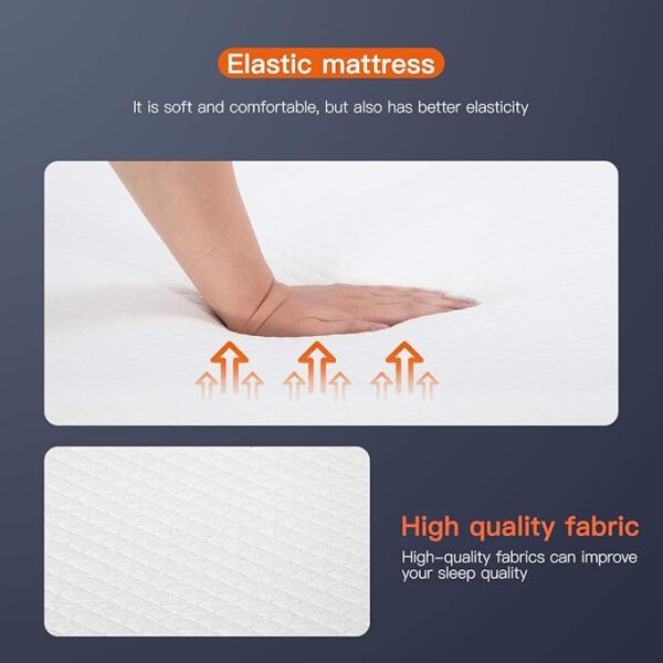 FDW 8 inch Twin Mattress Gel Memory Foam Mattress for Cool Sleep & Pressure Relief, Medium Firm Mattresses CertiPUR-US Certified/Bed-in-a-Box/Pressure Relieving (8 in, Twin) - Image 2