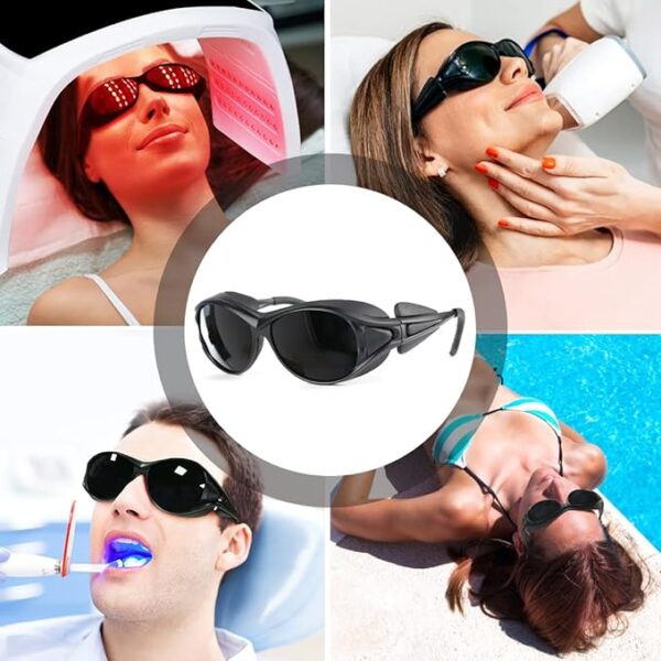 Red Light Therapy Glasses, Eyes Protection for Tanning Goggles, IPL Laser Safety Glasses 200-2000nm, Eye Protection for Red Light Therapy. - Image 4