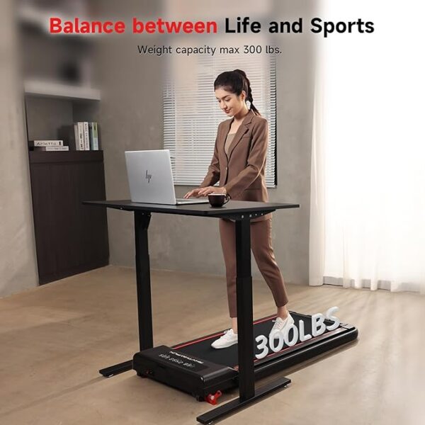 RHYTHM FUN Treadmill with Incline, Walking Pad Treadmill with Handle Bar, 300lbs Foldable Treadmill Incline with APP, Portable Folding Treadmills for Home/Office with Low Noise - Image 6