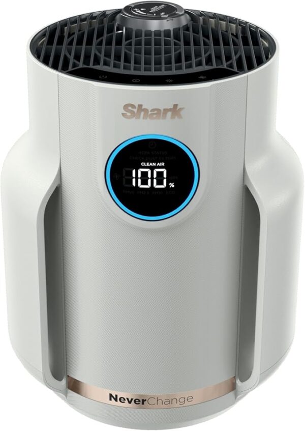 Shark NeverChange Air Purifier Compact Pro, Long-Lasting HEPA-Exceeding Filtration, For Pet Dander, Dust, Smoke, Allergens, Up to 250 sq. ft., Odor Neutralizer, Bedroom, Nursery, Dorm, HP072