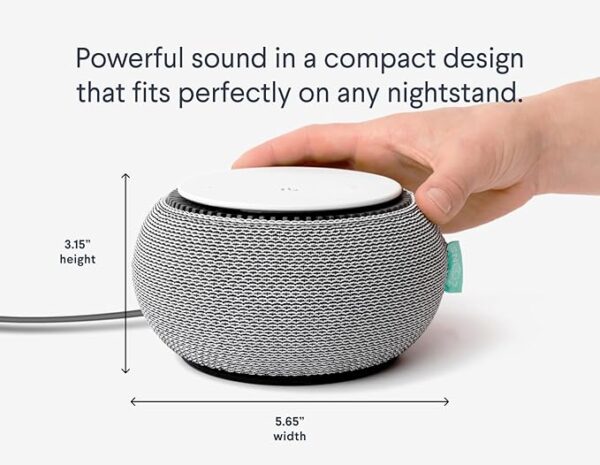 SNOOZ Smart White Noise Sound Machine - Real Fan Inside for Non-Looping White Noise, Sleep Aid for Adults, Travel, Sleeping, Bedroom, Portable, Baby Registry Essential - Cloud - Image 6