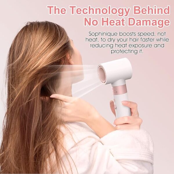 6 in 1 Professional Hot Air Styler & Hair Dryer Brush with 110,000 RPM Negative Ionic Blow Dryer, Hair Style with Auto Wrap Curlers, Straighteners, and Volumizers, Travel Bag Included - Image 4